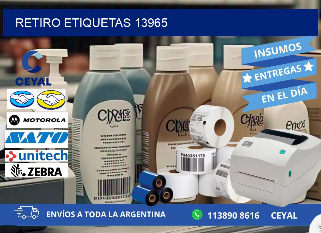 Retiro etiquetas 13965