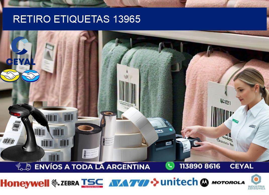Retiro etiquetas 13965