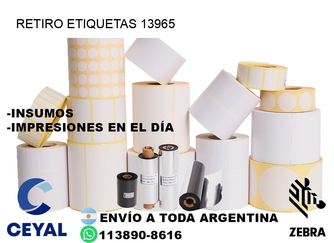 Retiro etiquetas 13965