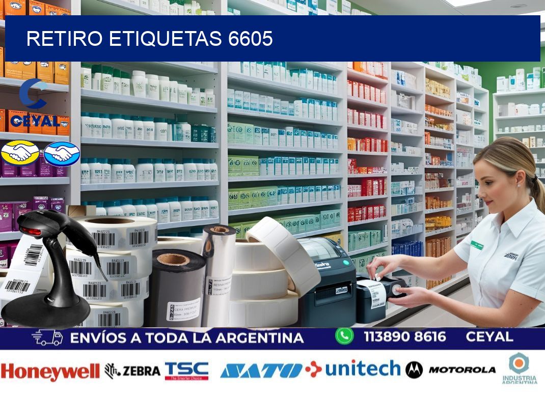 Retiro etiquetas 6605