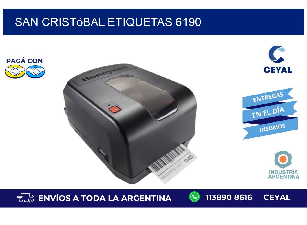 San Cristóbal etiquetas 6190