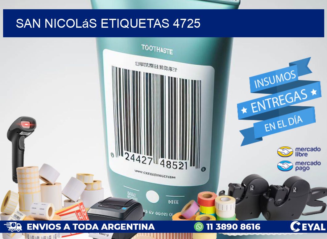 San Nicolás etiquetas 4725