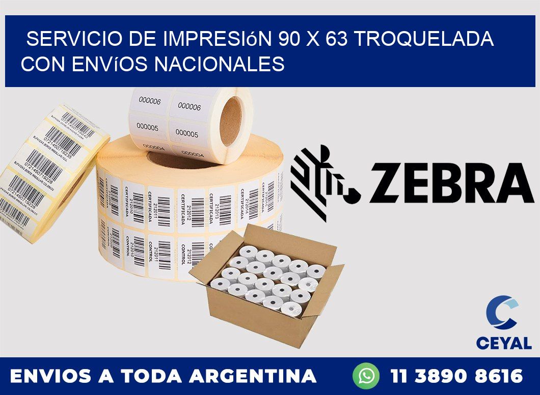 Servicio de impresión 90 x 63 troquelada con envíos nacionales