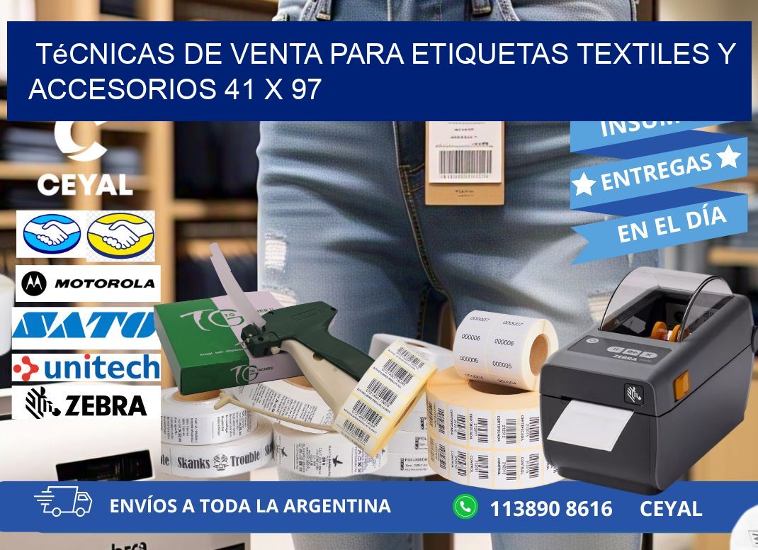 Técnicas de Venta para Etiquetas Textiles y Accesorios 41 x 97