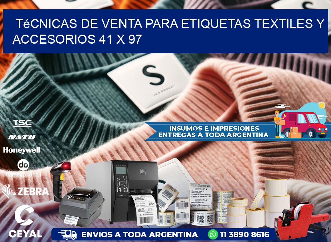 Técnicas de Venta para Etiquetas Textiles y Accesorios 41 x 97