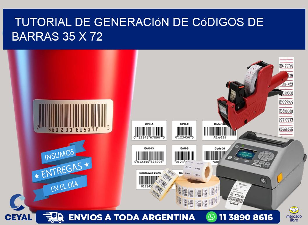 Tutorial de Generación de Códigos de Barras 35 x 72