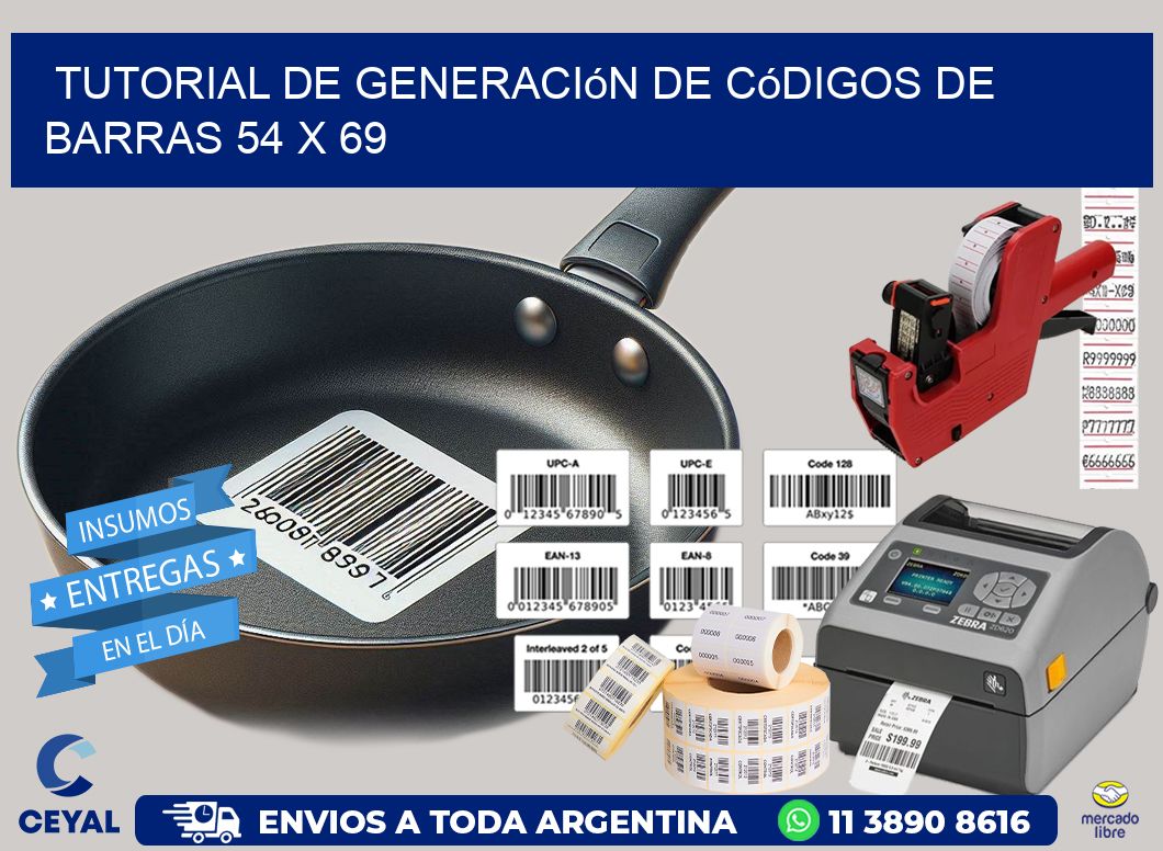 Tutorial de Generación de Códigos de Barras 54 x 69