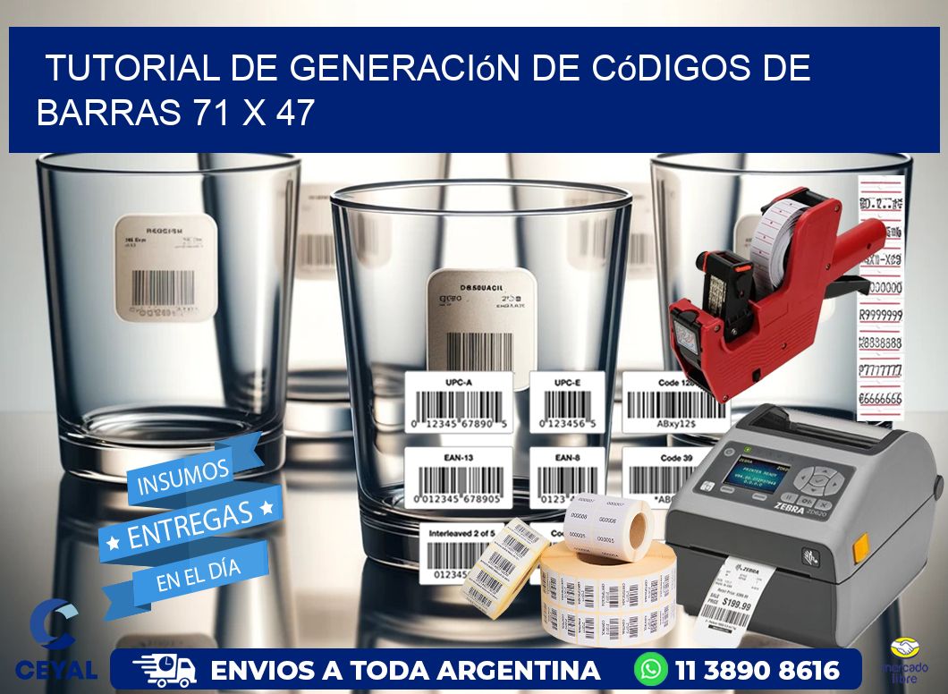 Tutorial de Generación de Códigos de Barras 71 x 47