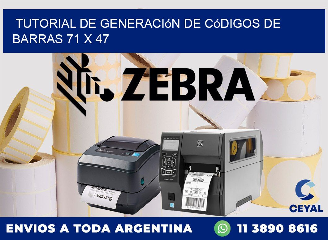 Tutorial de Generación de Códigos de Barras 71 x 47
