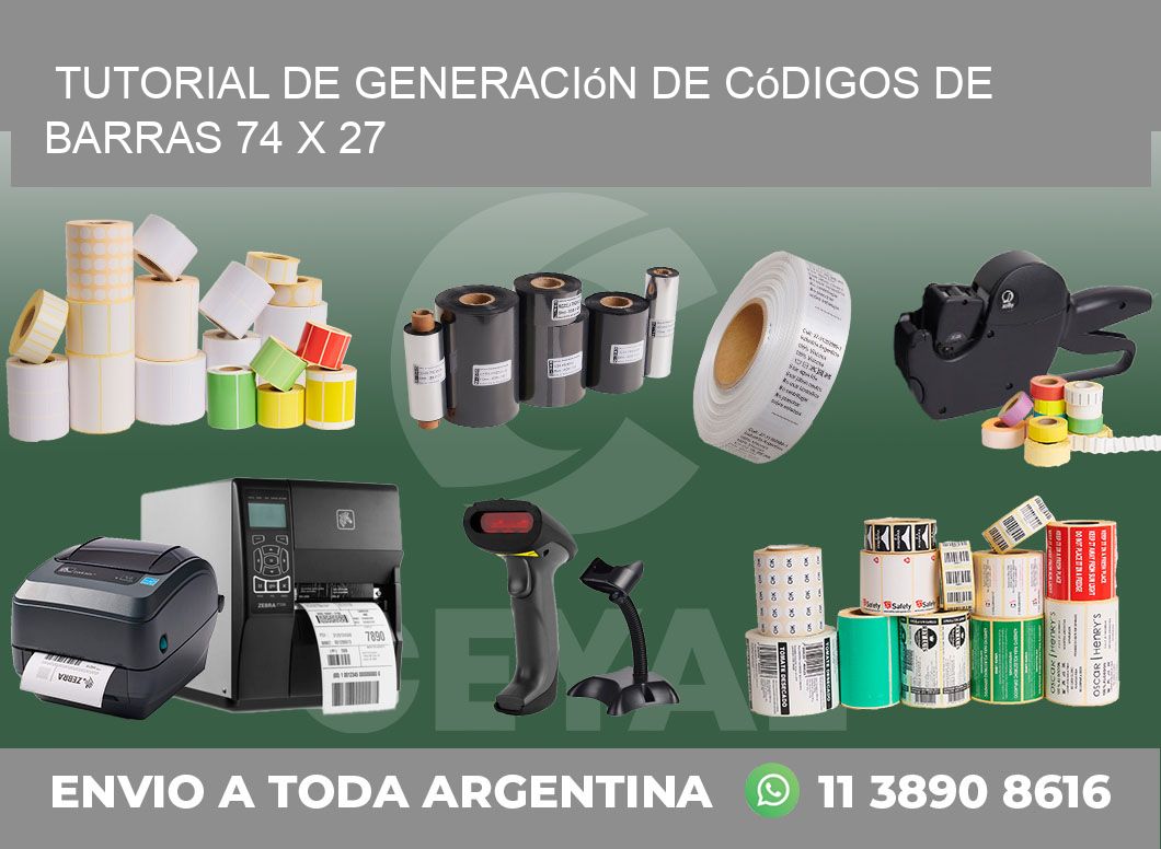 Tutorial de Generación de Códigos de Barras 74 x 27