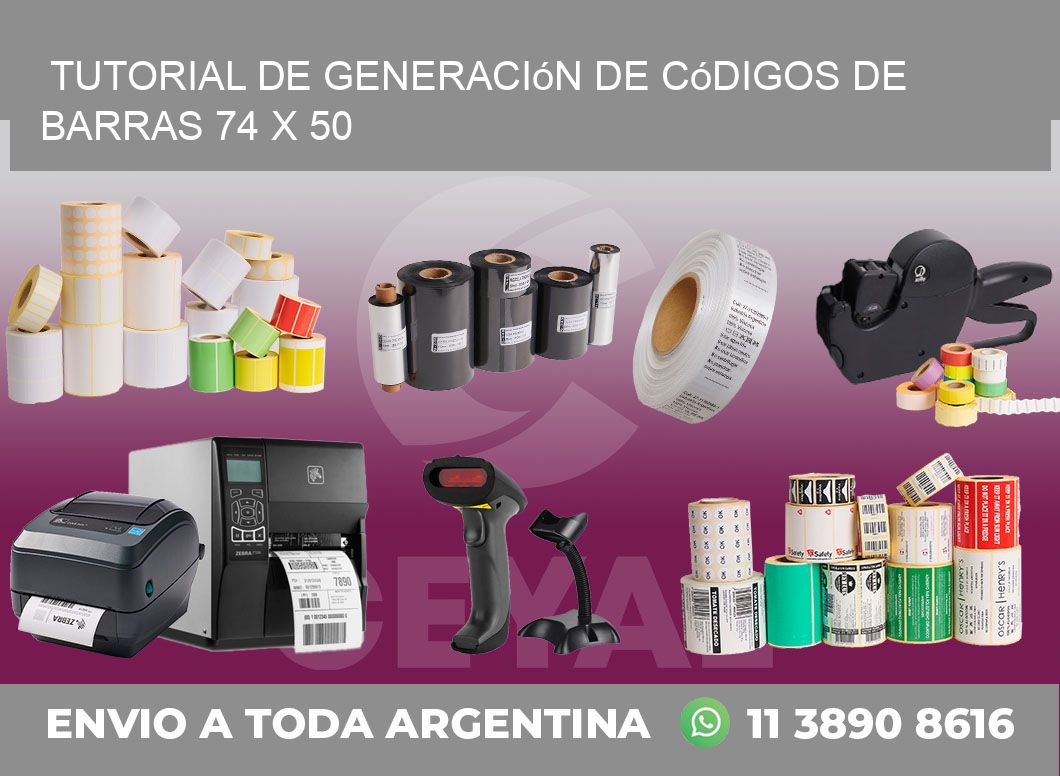 Tutorial de Generación de Códigos de Barras 74 x 50