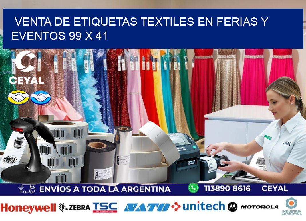 Venta de Etiquetas Textiles en Ferias y Eventos 99 x 41