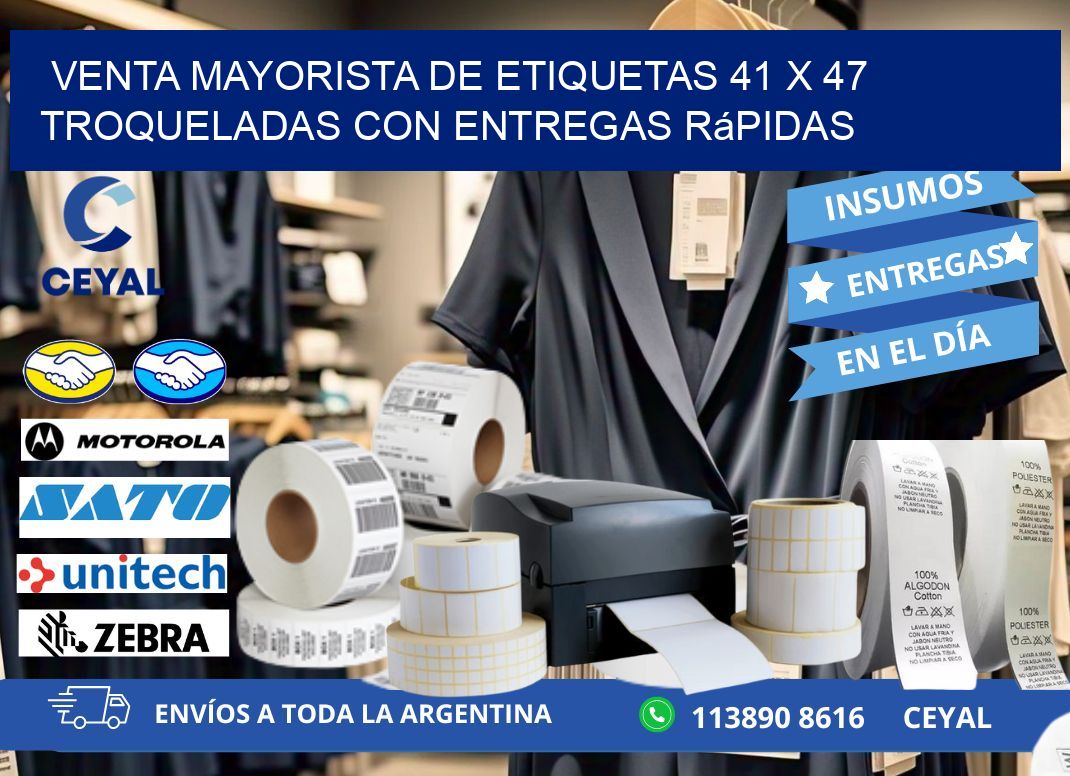 Venta mayorista de etiquetas 41 x 47 troqueladas con entregas rápidas
