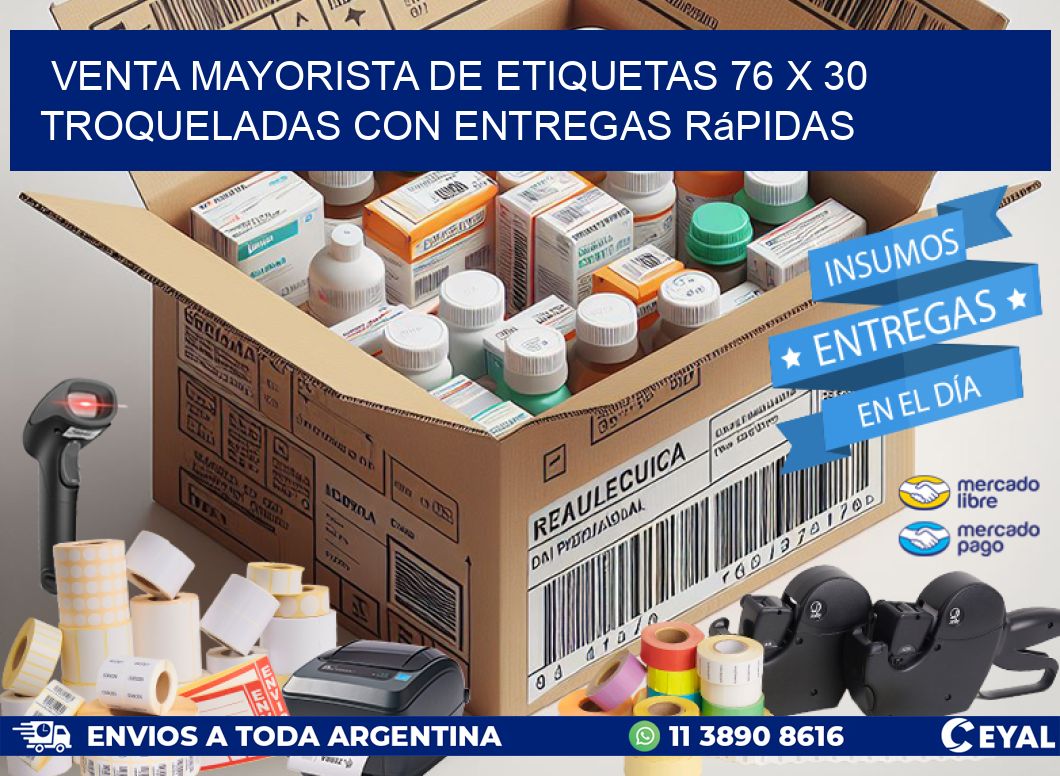 Venta mayorista de etiquetas 76 x 30 troqueladas con entregas rápidas
