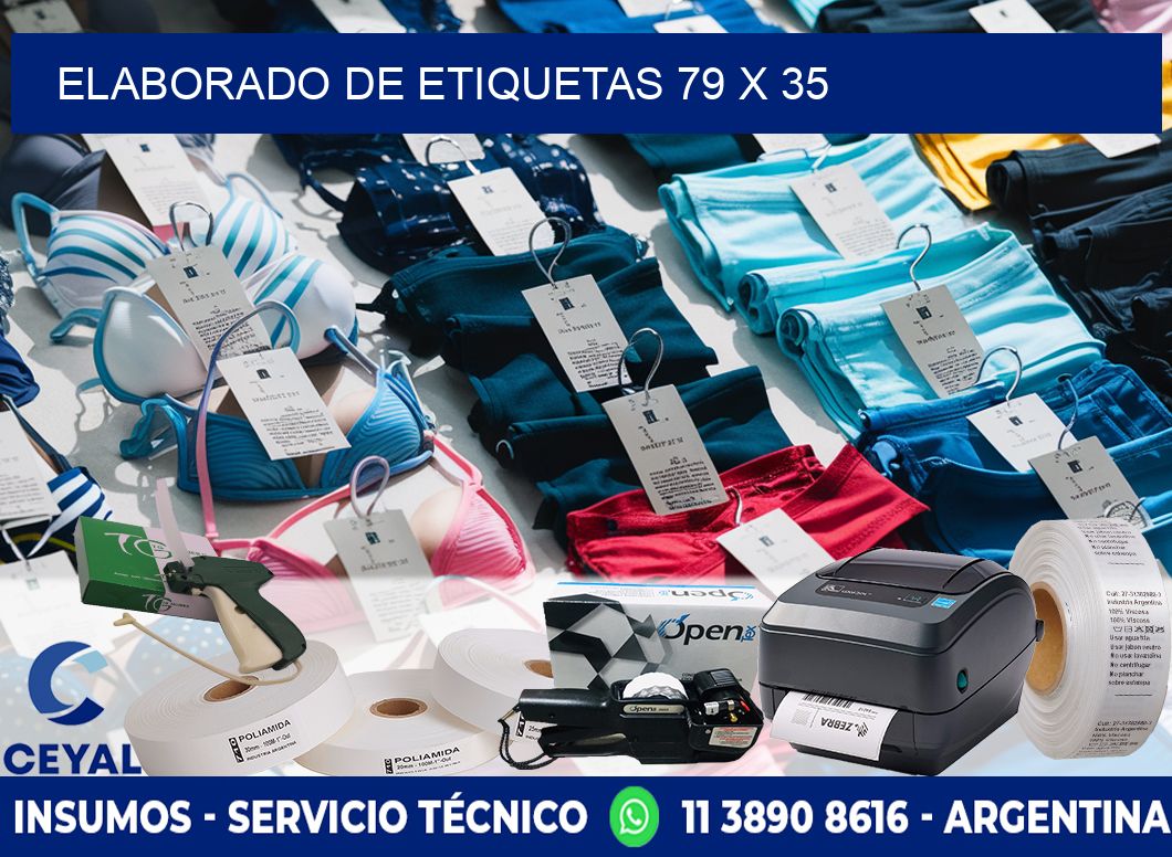 elaborado de etiquetas 79 x 35