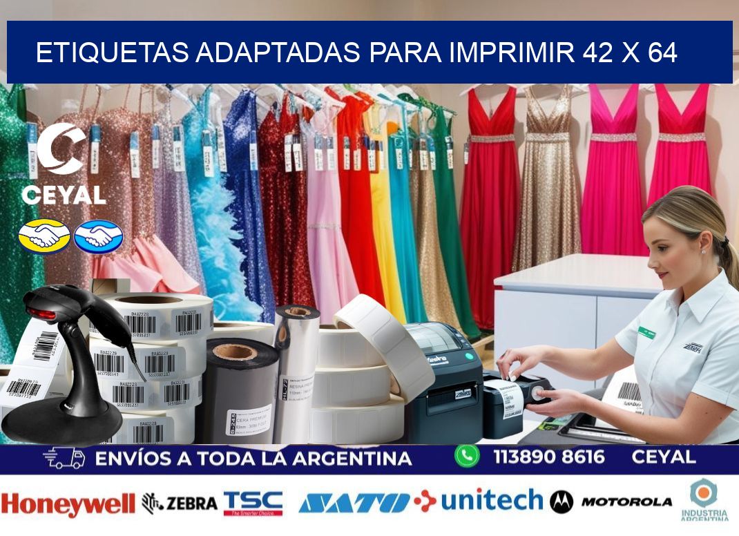 etiquetas adaptadas para imprimir 42 x 64