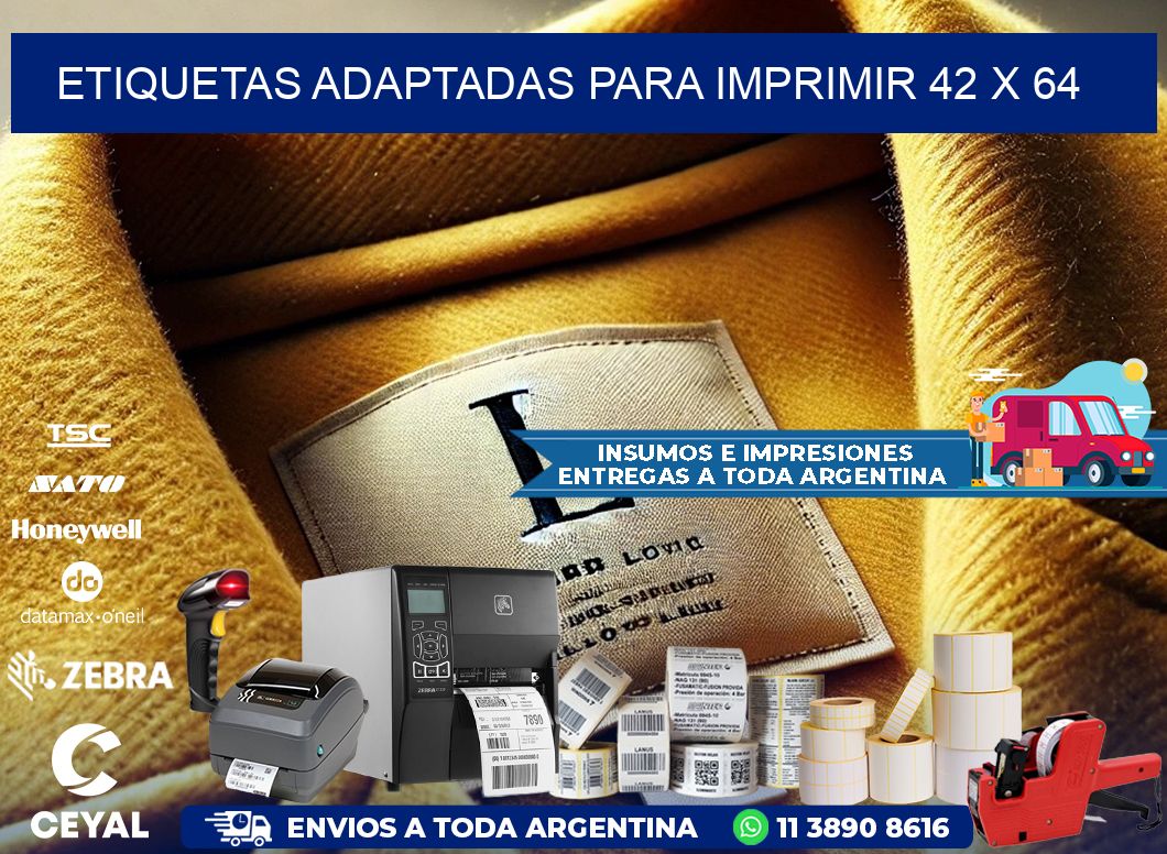 etiquetas adaptadas para imprimir 42 x 64