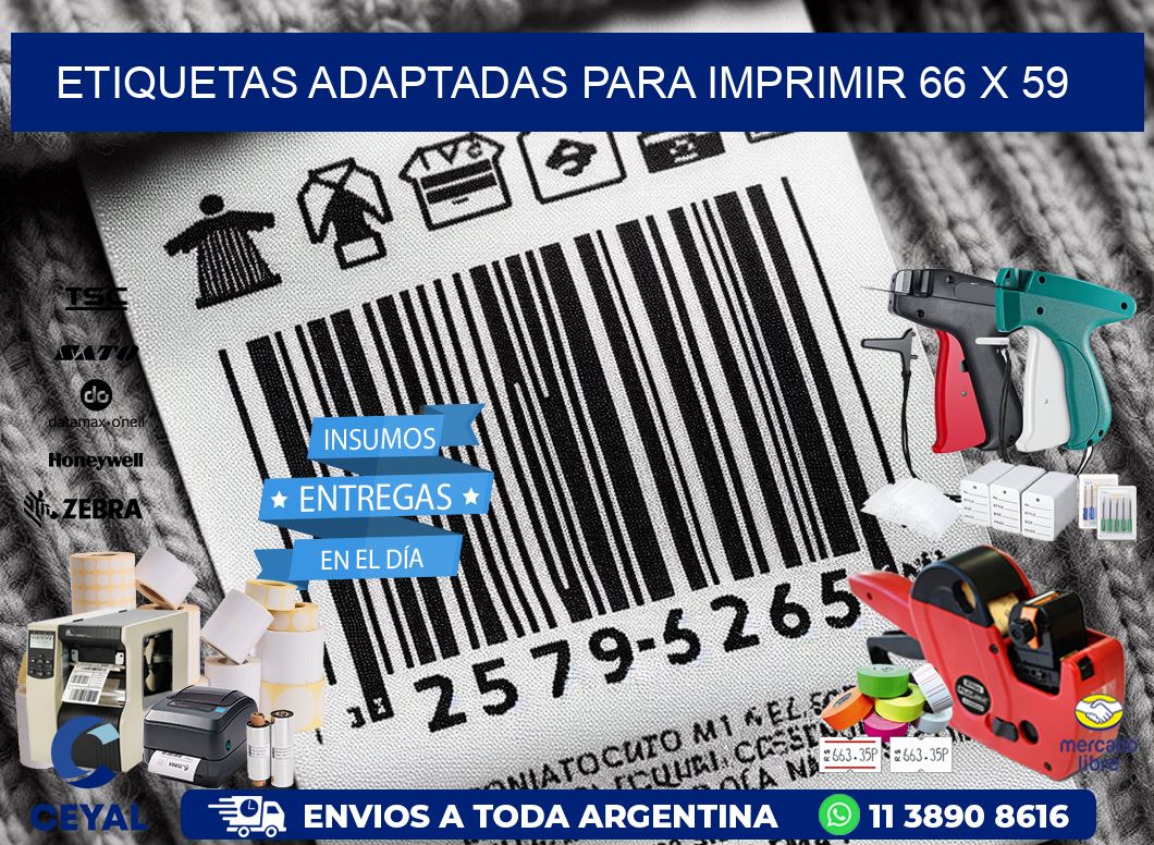 etiquetas adaptadas para imprimir 66 x 59