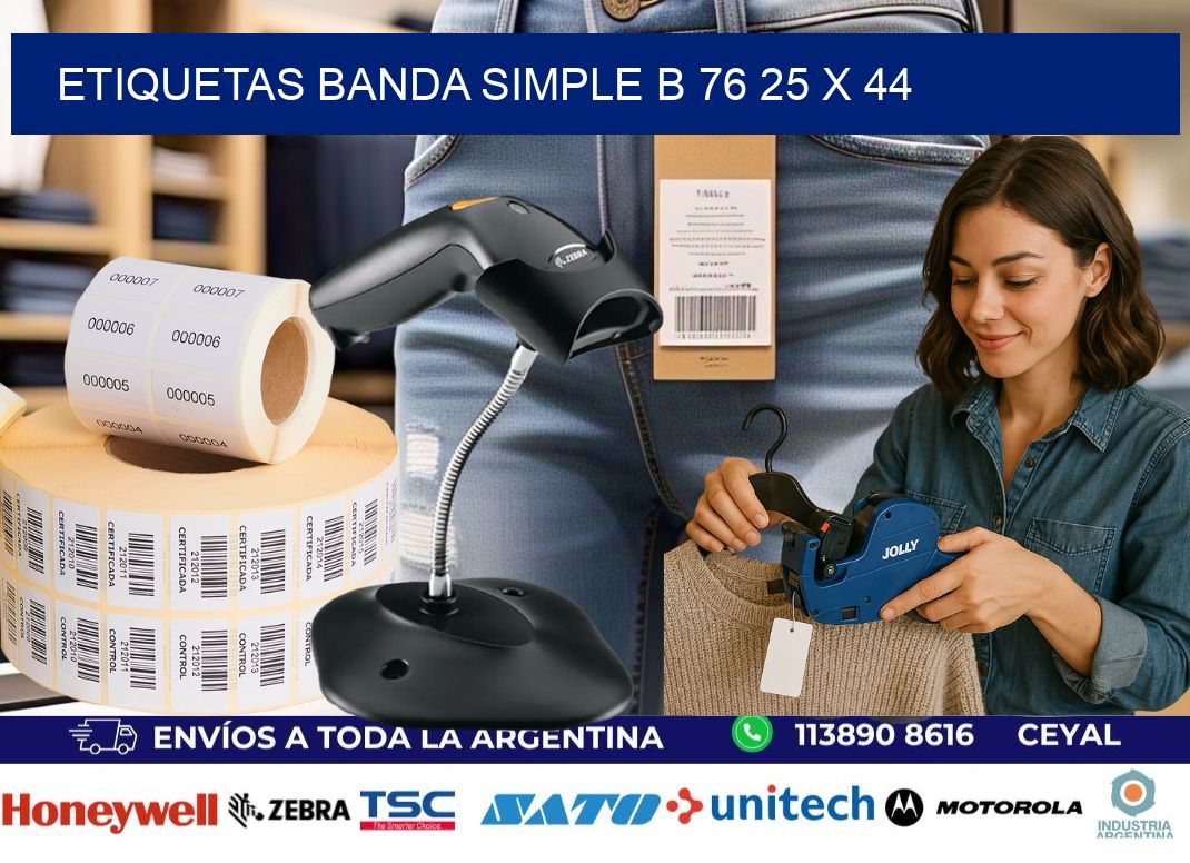 etiquetas banda simple b 76 25 x 44
