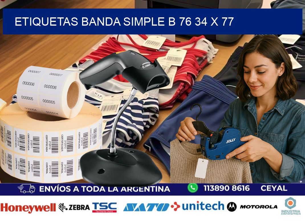 etiquetas banda simple b 76 34 x 77