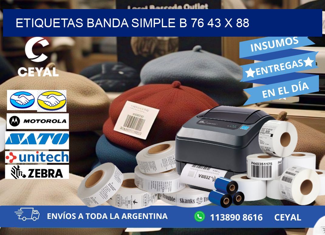 etiquetas banda simple b 76 43 x 88
