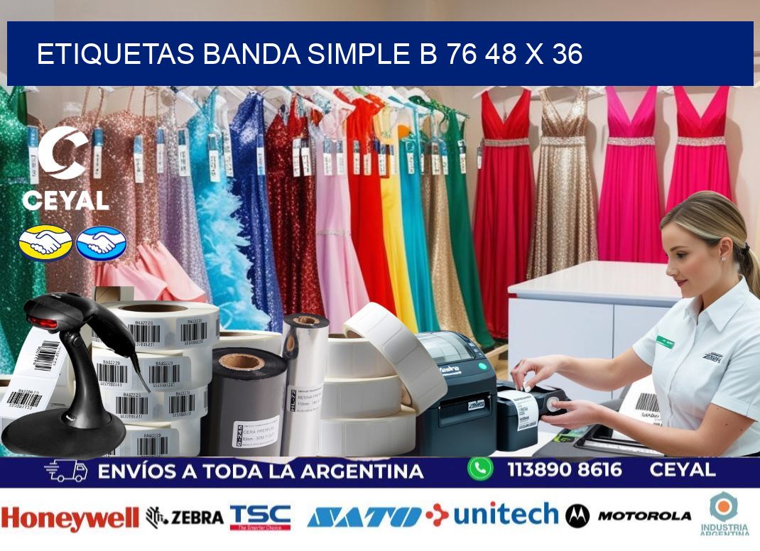 etiquetas banda simple b 76 48 x 36