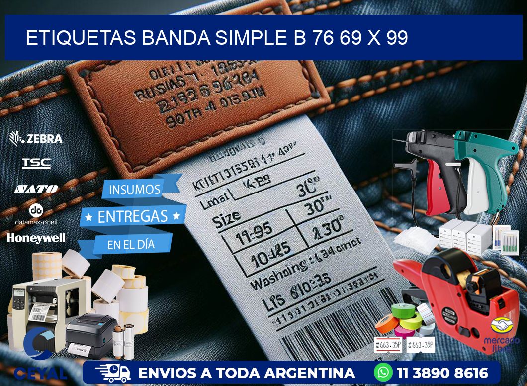 etiquetas banda simple b 76 69 x 99