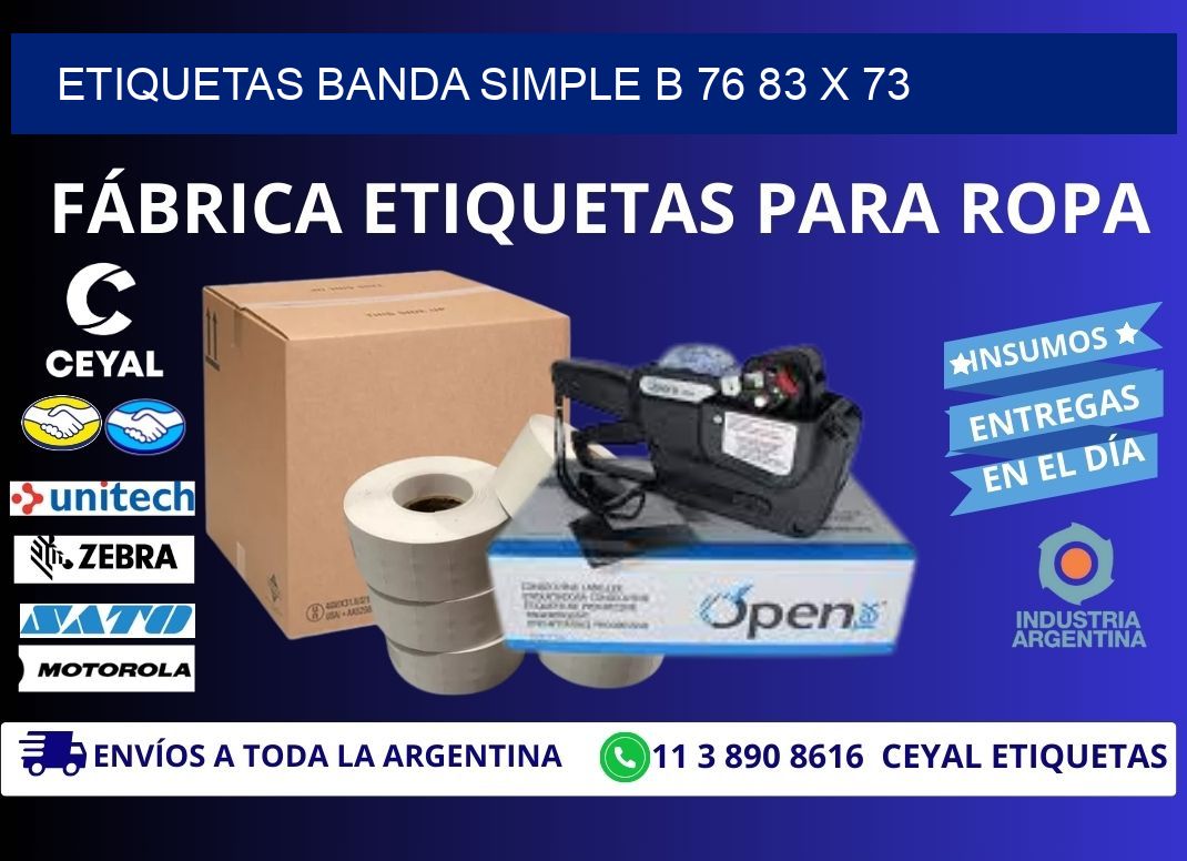 etiquetas banda simple b 76 83 x 73