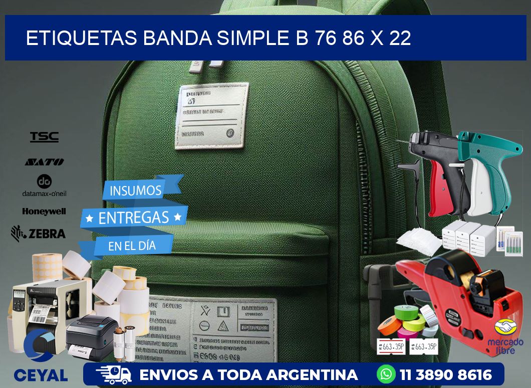 etiquetas banda simple b 76 86 x 22
