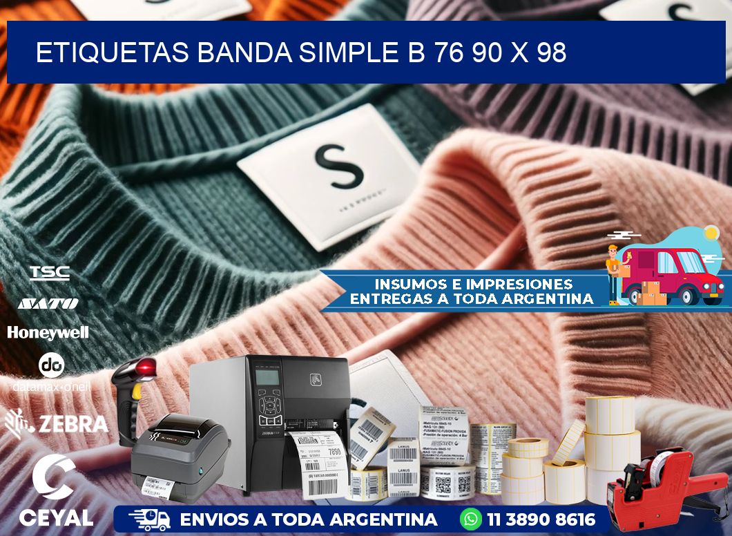 etiquetas banda simple b 76 90 x 98