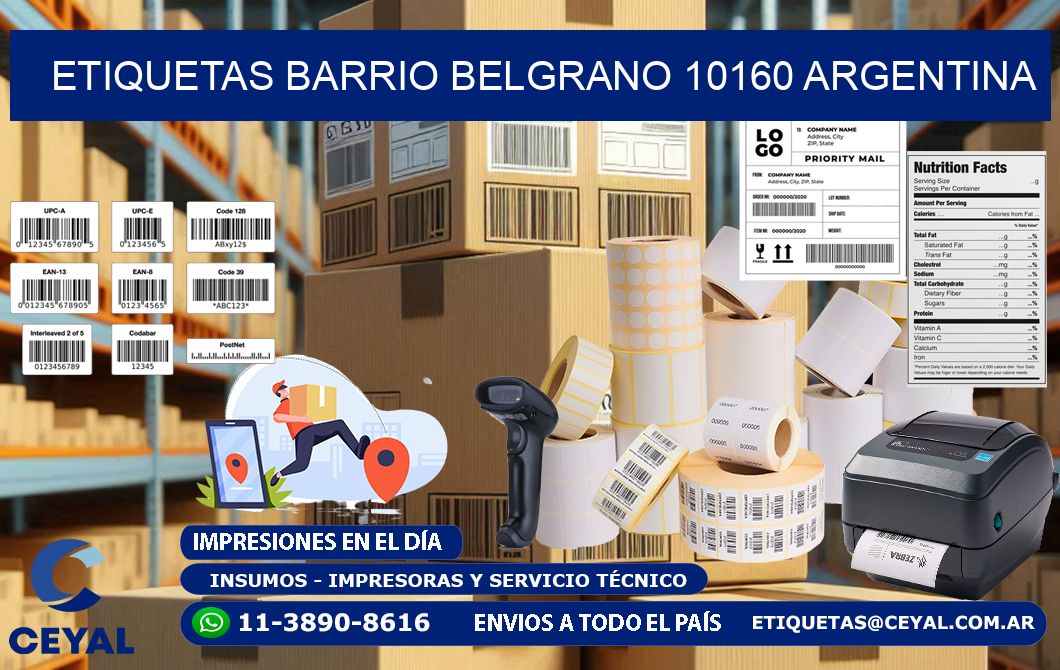 etiquetas barrio belgrano 10160 argentina
