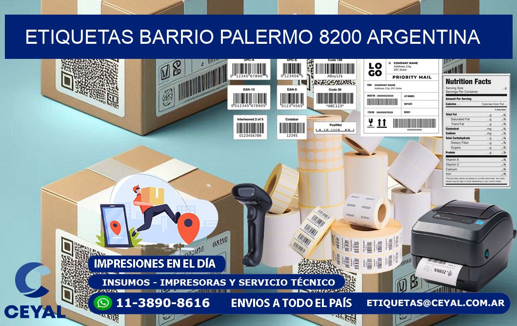 etiquetas barrio palermo 8200 argentina