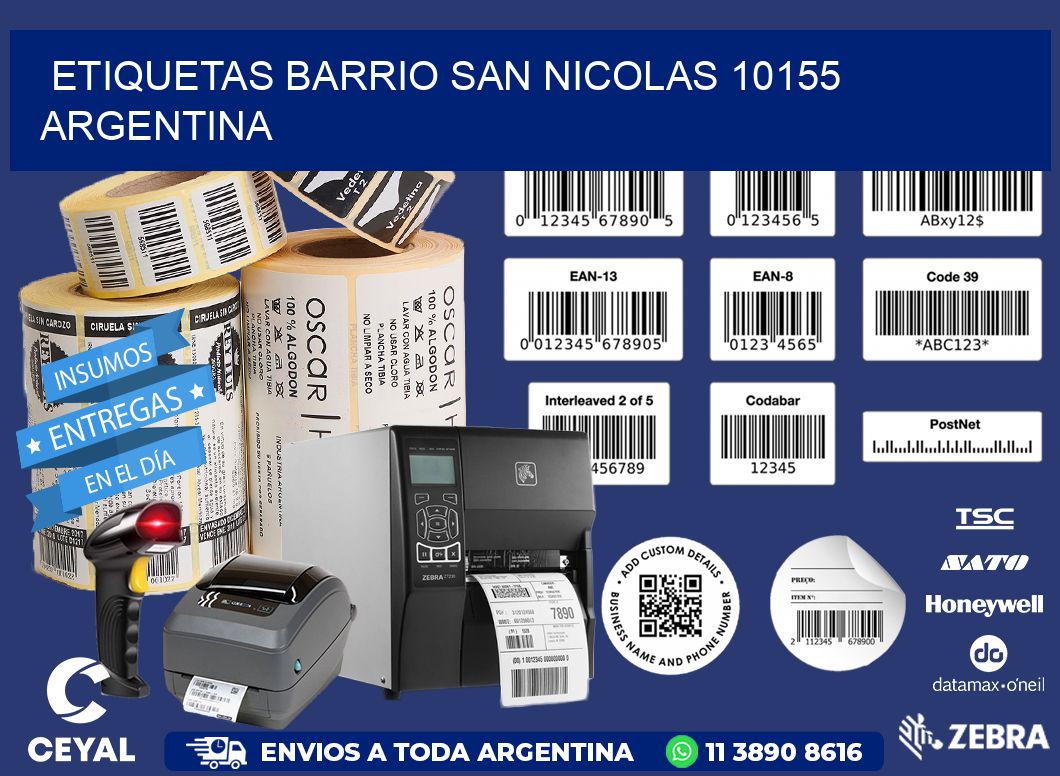 etiquetas barrio san nicolas 10155 argentina