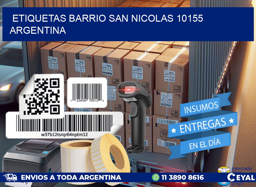 etiquetas barrio san nicolas 10155 argentina