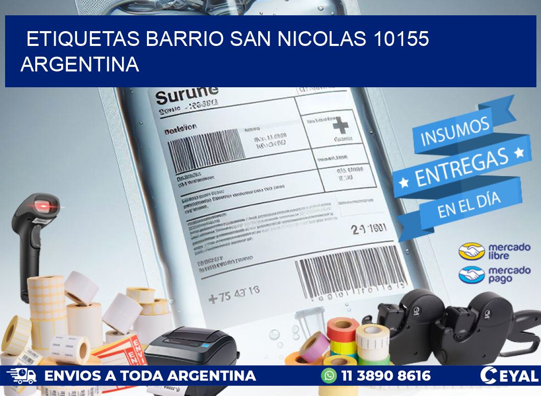 etiquetas barrio san nicolas 10155 argentina