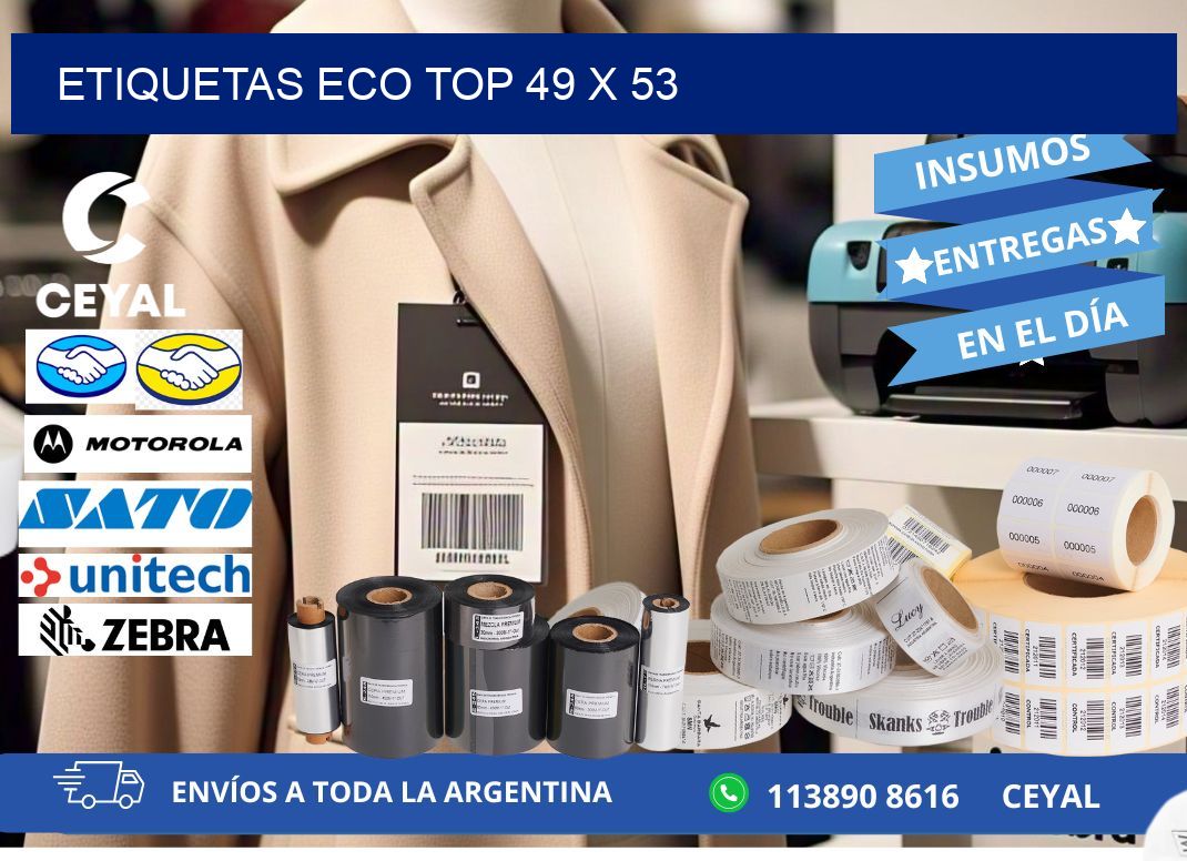 etiquetas eco top 49 x 53