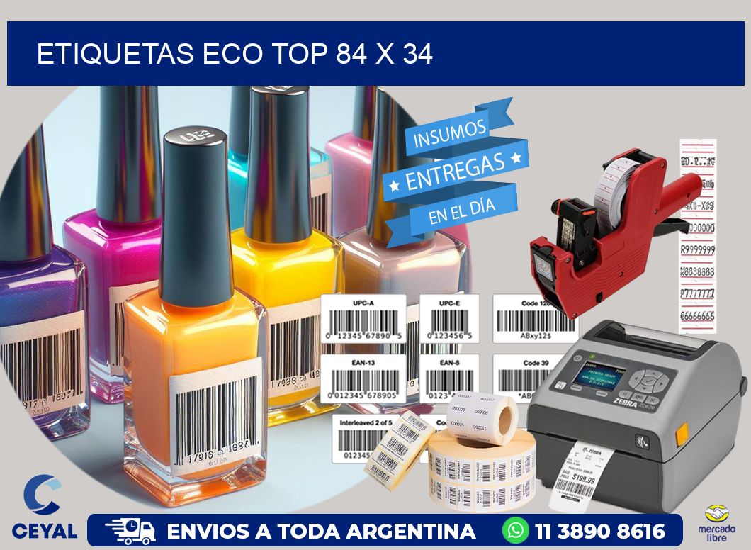 etiquetas eco top 84 x 34