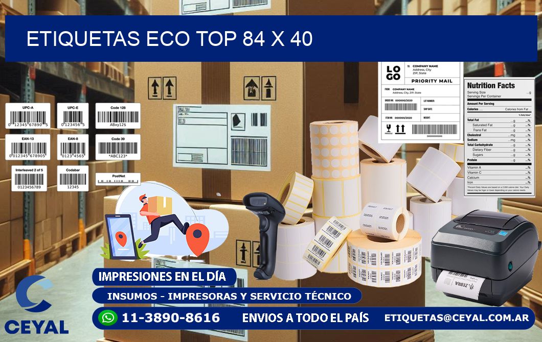 etiquetas eco top 84 x 40