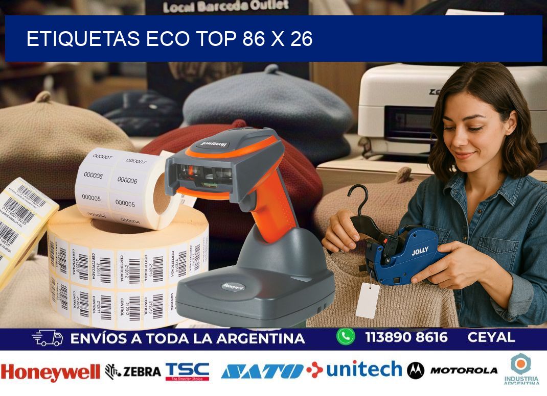 etiquetas eco top 86 x 26