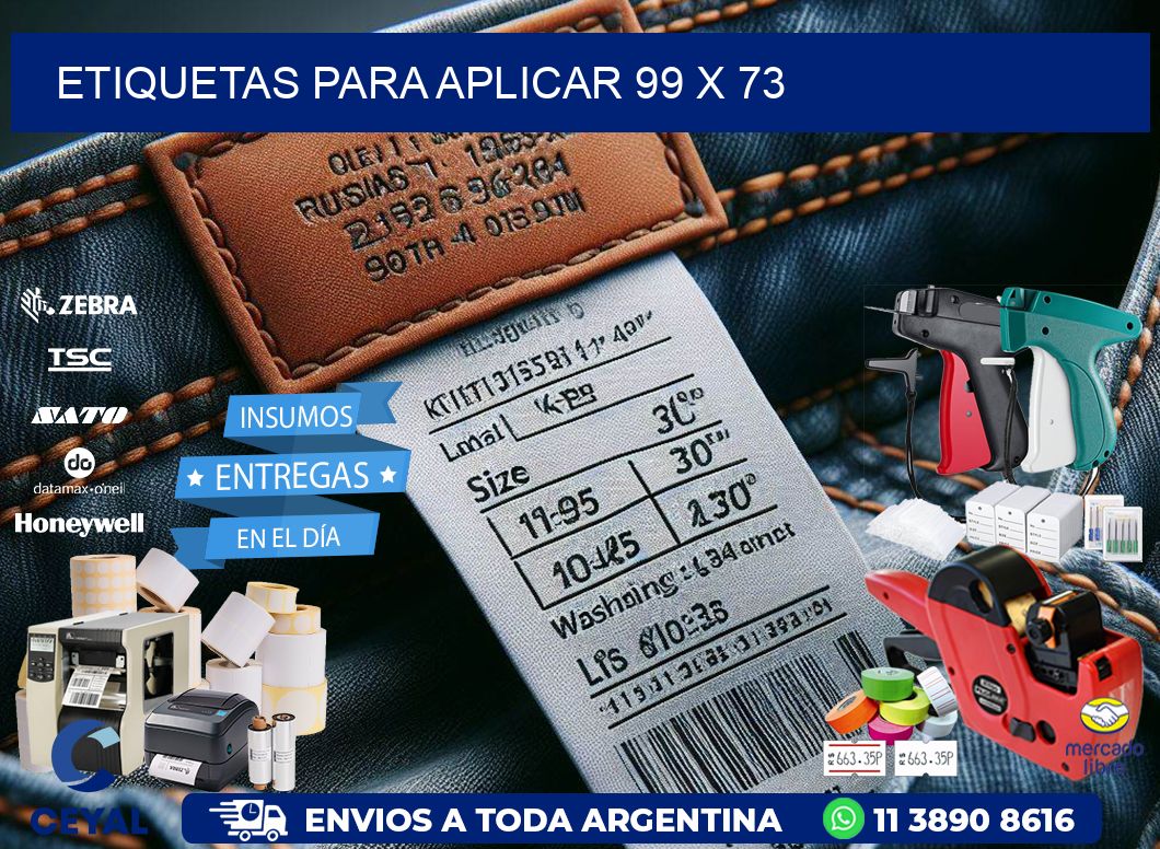 etiquetas para aplicar 99 x 73
