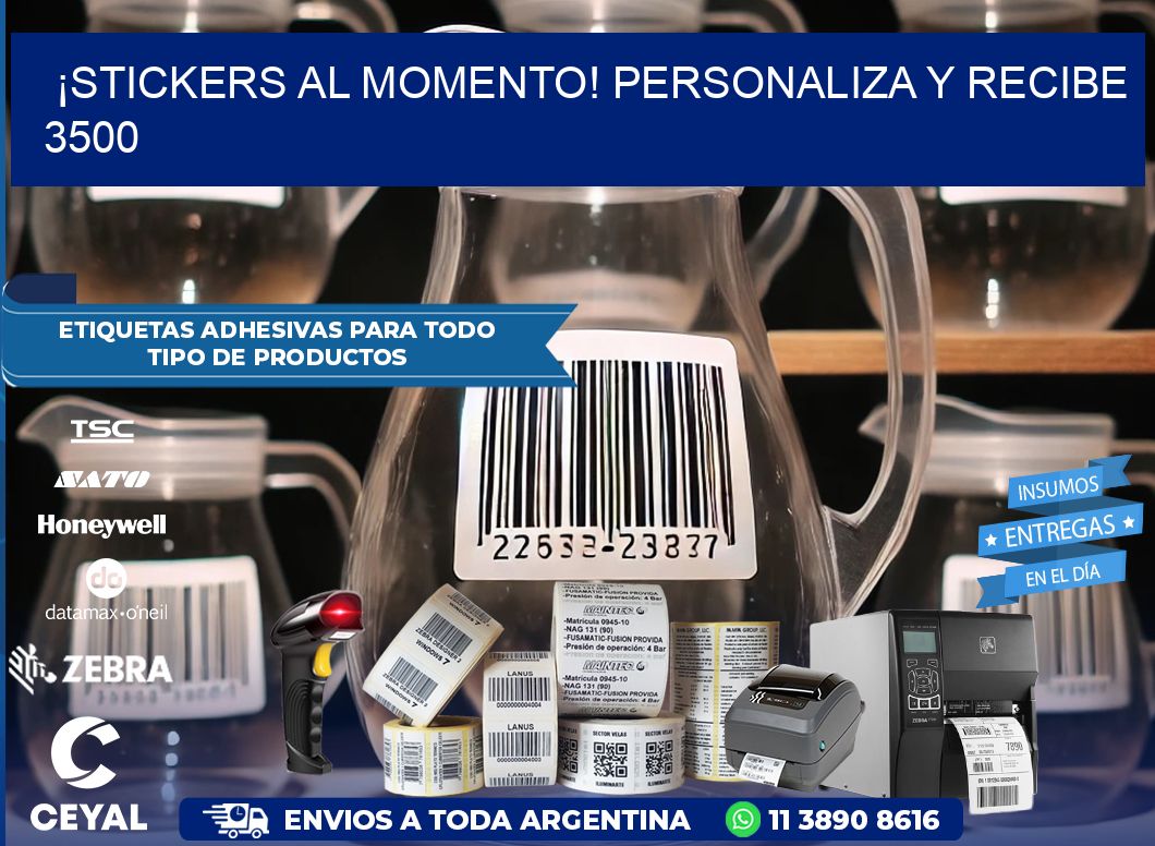 ¡Stickers al Momento! Personaliza y Recibe 3500