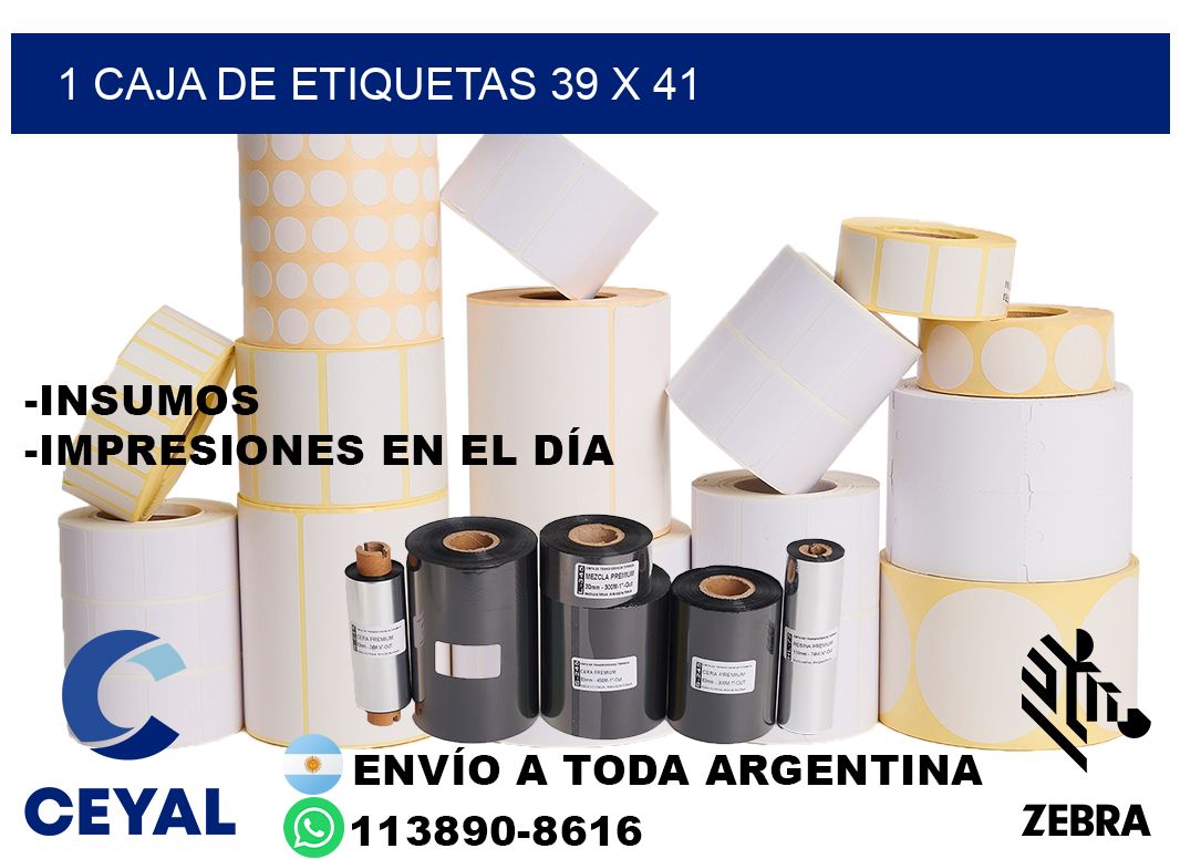 1 caja de etiquetas 39 x 41