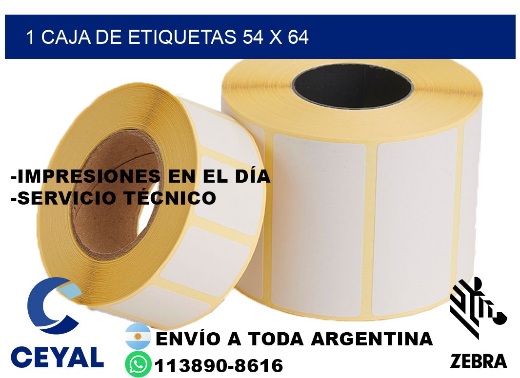 1 caja de etiquetas 54 x 64
