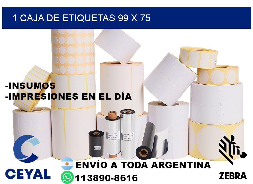 1 caja de etiquetas 99 x 75