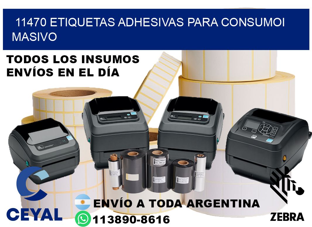 11470 Etiquetas adhesivas para consumoi masivo