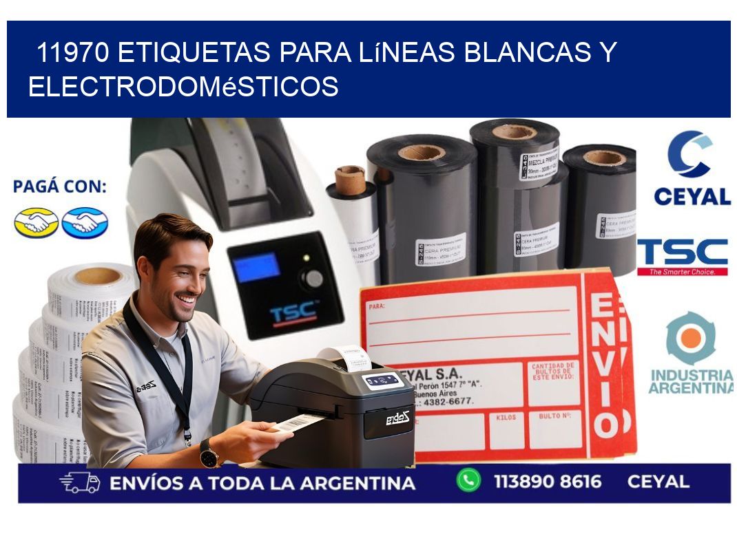 11970 Etiquetas para líneas blancas y electrodomésticos