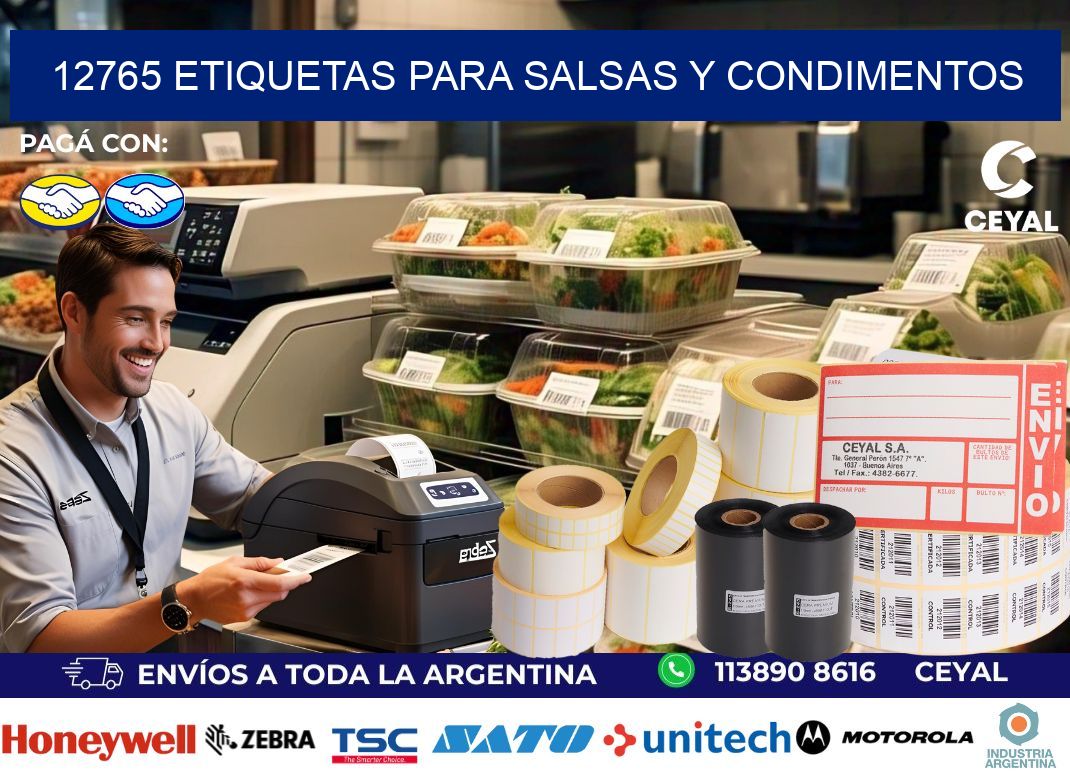 12765 Etiquetas para salsas y condimentos