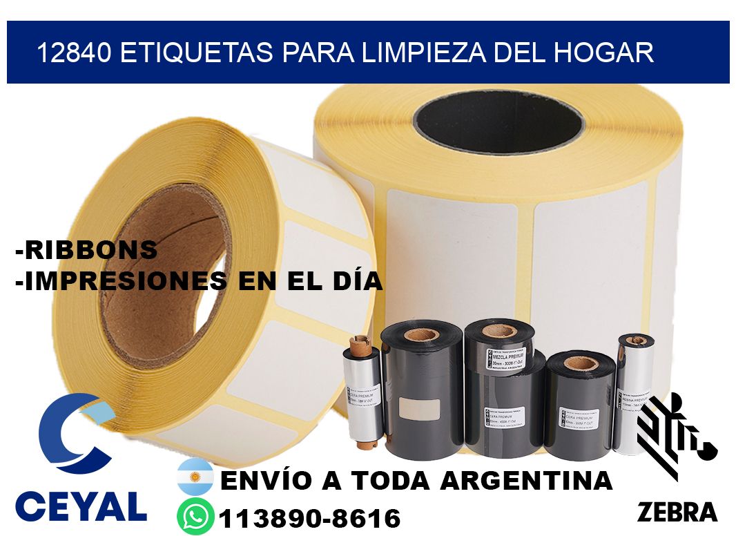12840 Etiquetas para limpieza del hogar