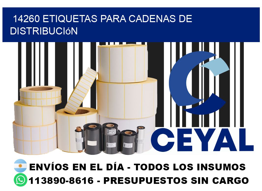 14260 Etiquetas para cadenas de distribución