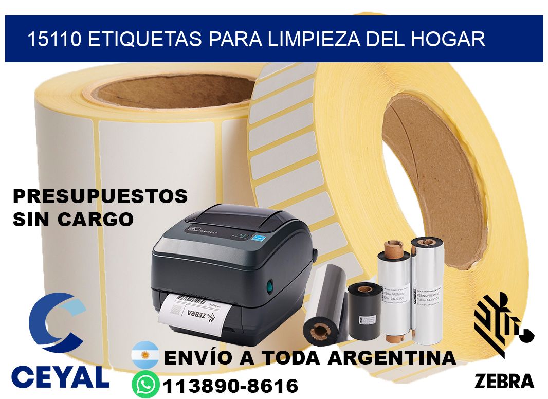 15110 Etiquetas para limpieza del hogar